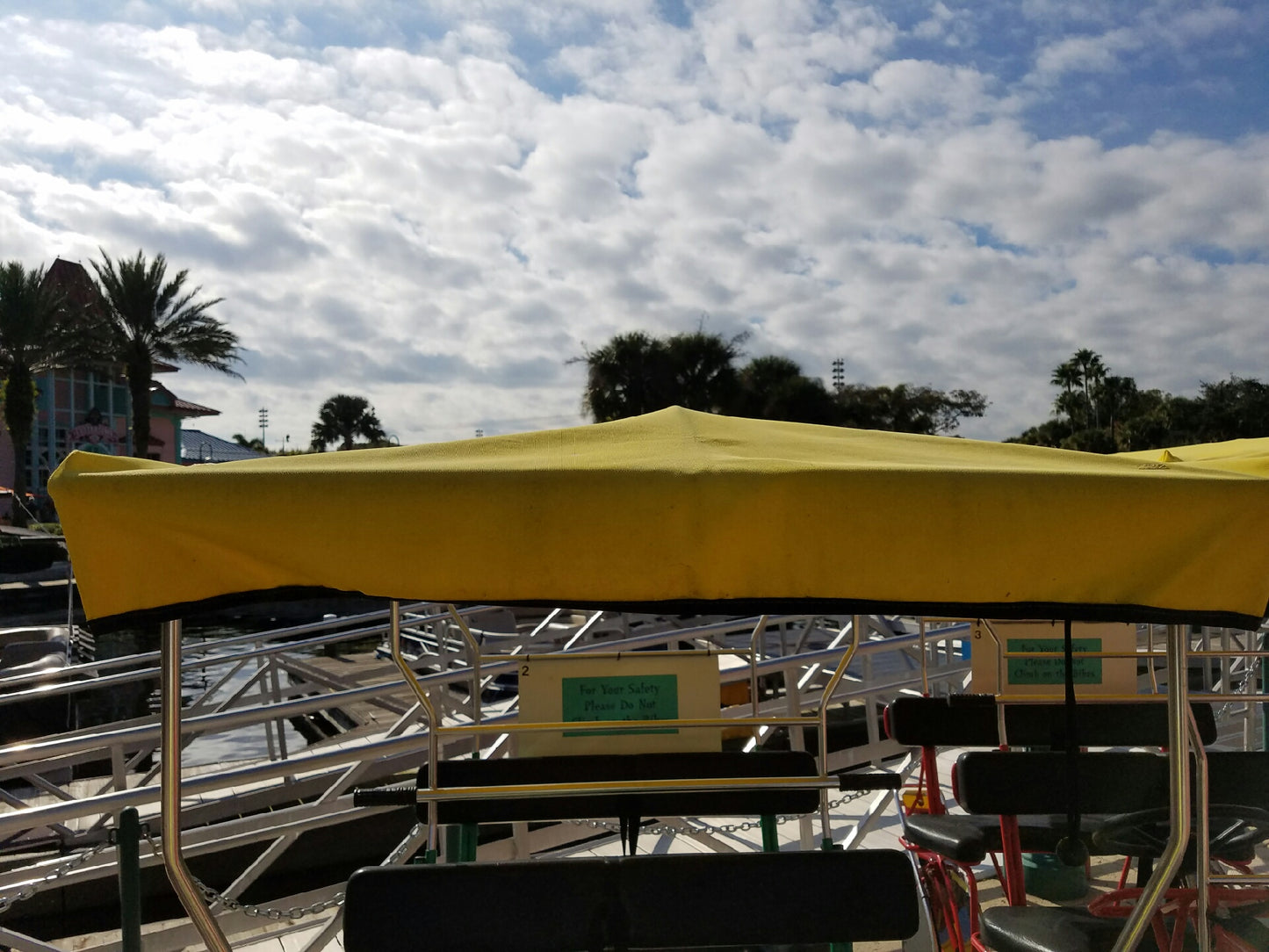 Arched Top Canopy Triple Bench Model